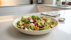 Sałatka z granatem i fetą – lekka, chrupiąca i gotowa bez gotowania