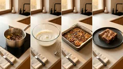 Wilgotne brownie z masłem orzechowym – z precelkami i słoną chrupkością