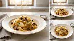 Makaron z pieczarkami w sosie śmietanowym — kremowy obiad w 25 minut